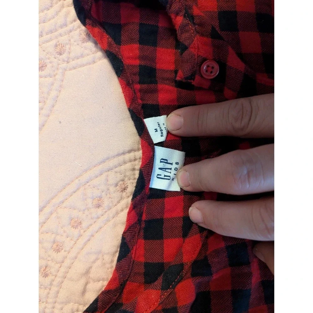 Gap Plaid Embroidered‎ 8/9 Dress
